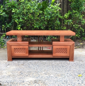 Kệ ti vi gỗ xoan đào mẫu đơn giản - hiện đại 