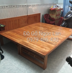 Giường gấp gỗ sồi - ghế mở thành giường hiện đại 