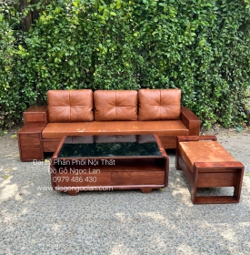 GHẾ SOFA GỖ SỒI NGA MỘT VĂNG KÈM NỆM DÀNH CHO NHÀ NHỎ GỌN 