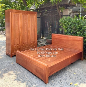 Combo Phòng Ngủ 2 Chi Tiết Gỗ Xoan Đào Bền Đẹp - Sang Trọng 
