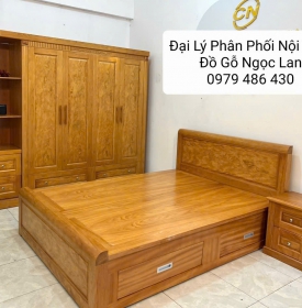 Bộ Combo Phòng Ngủ 3 Chi Tiết Gỗ Gõ Đỏ Thiết Kế Sang Trọng, Bền Đẹp