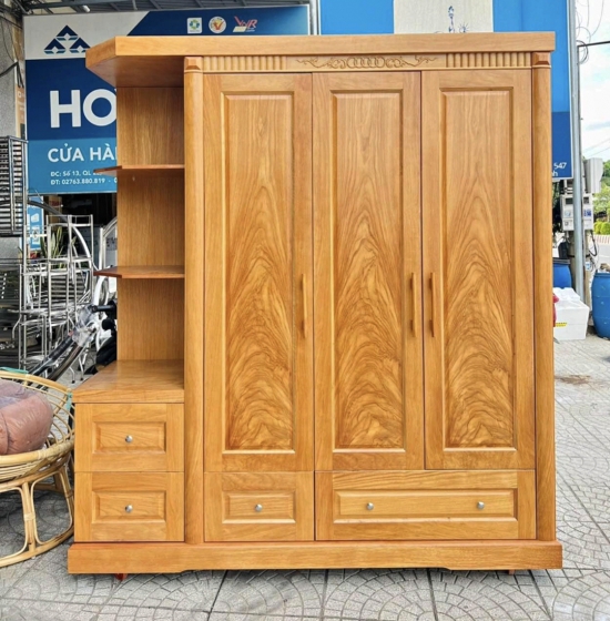 Combo bộ phòng ngủ gỗ Gõ cao cấp