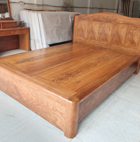 Giường ngủ gỗ hương xám mẫu vòm hiện  đại G HX 05 