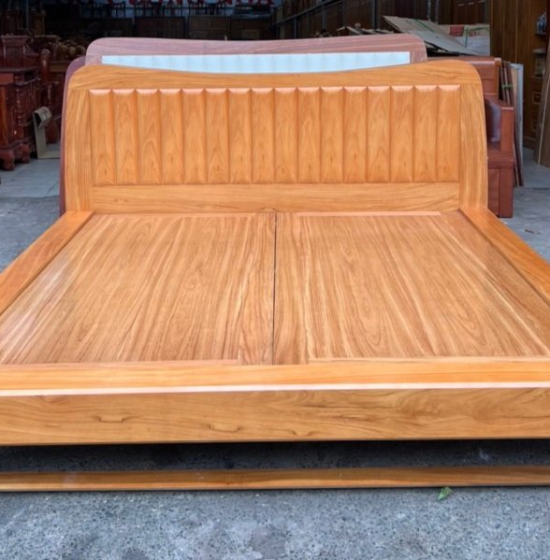 Giường chân quỳ gỗ gõ đỏ cao cấp ,hiện đại G GG 08