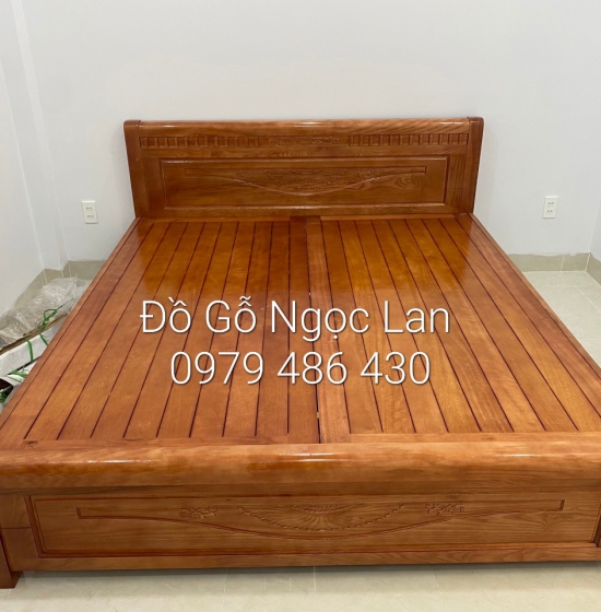 Giường ngủ gỗ Sồi vạt phản cao cấp