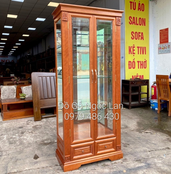 Tủ Rượu Vuông Gỗ Xoan Đào Cao Cấp 80cm Đẹp Sang Trọng 