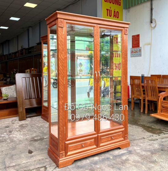 Tủ Rượu Vuông Gỗ Xoan Đào Cao Cấp 1M Đẹp Sang Trọng TR 05