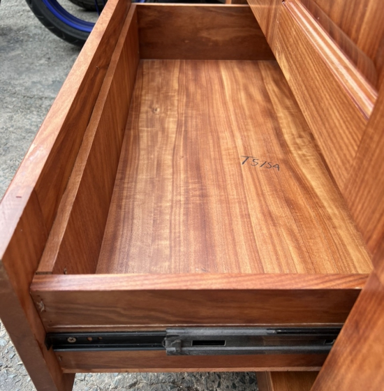 TỦ QUẦN ÁO GỖ CẨM VÂN 5 CÁNH 2 TẦNG - KÉT ÂM - HIỆN ĐẠI 