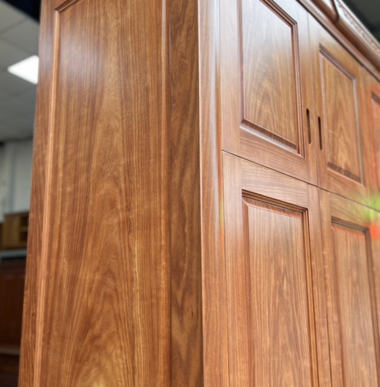 TỦ QUẦN ÁO GỖ CẨM VÂN 5 CÁNH 2 TẦNG - KÉT ÂM - HIỆN ĐẠI 