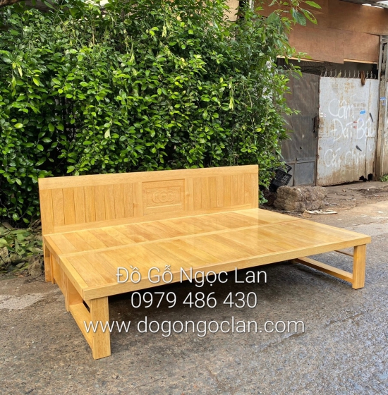 Giường Gấp Gỗ Sồi 2 Ngăn Kéo Kèm Bàn Trà Mặt Đá Giá Rẻ 