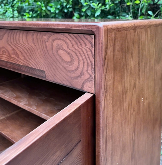 Tủ Giày Dép 2 Cánh Gỗ Sồi Nga Màu Óc Chó Nâu Chân Cao Bền Đẹp