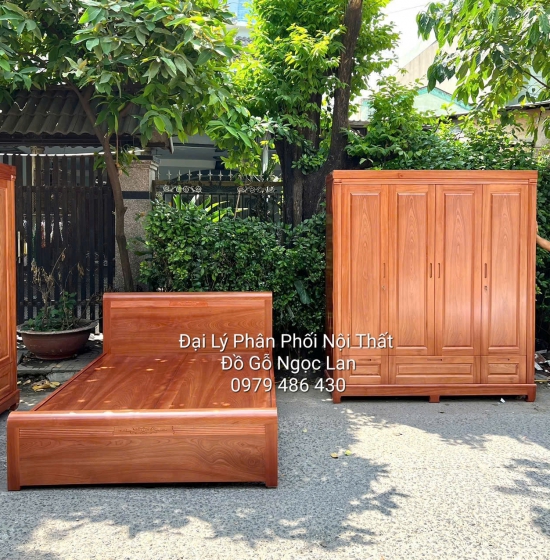Combo Phòng Ngủ Gỗ Xoan Đào 2 Món Thiết Kế Đơn Giản - Hiện Đại 