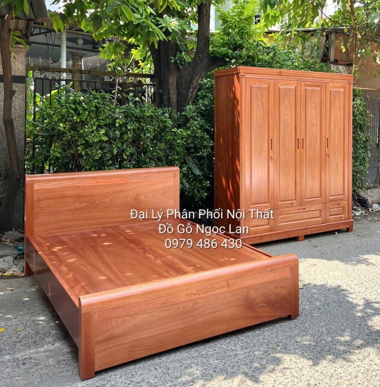 Combo Phòng Ngủ Gỗ Xoan Đào 2 Món Thiết Kế Đơn Giản - Hiện Đại 