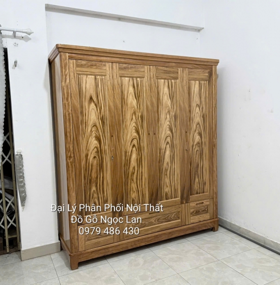 Bộ Combo Phòng Ngủ Gỗ Hương Xám Cao Cấp - Hiện Đại Gồm 2 Chi Tiết 