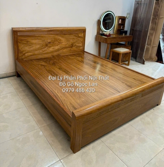 Bộ Combo Phòng Ngủ Gỗ Hương Xám Cao Cấp - Hiện Đại Gồm 2 Chi Tiết 