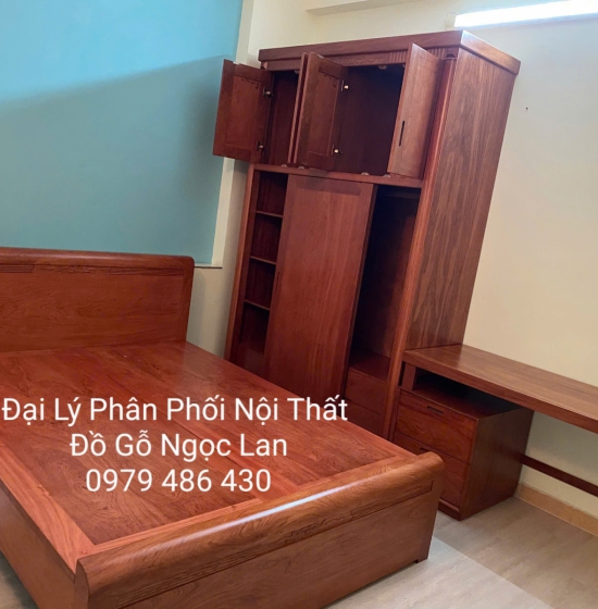 Combo Phòng Ngủ Gỗ Hương Đá Hàng Đặt Theo Yêu Cầu 