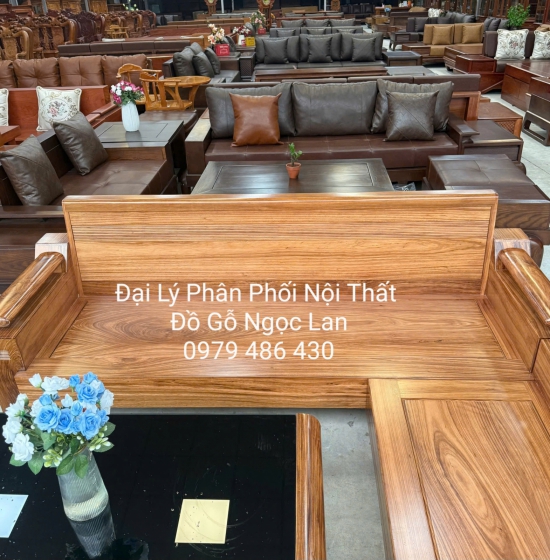 Sofa 1 Văng Gỗ Hương Xám Tựa Lưng Soi Bàn Bom - Hiện Đại Nhỏ Gọn