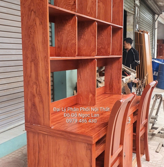 Bàn Học Sinh Gỗ Hương Đá Hàng Đặt Theo Thiết Kế - Hiện Đại 