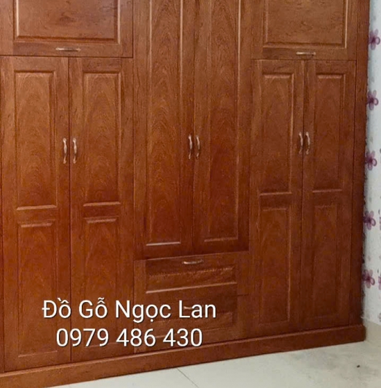 Tủ Quần Áo 6 Cánh Cao 2 Tầng Hiện Đại Thiết Kế Theo yêu Cầu - Hàng Đặt 