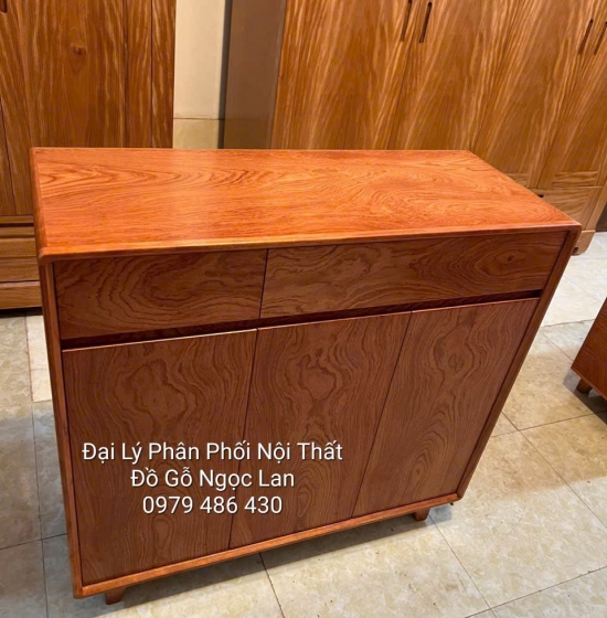 Tủ Giày Dép Gỗ Hương Đá 3 Cánh Đẹp Hiện Đại - Chất Lượng