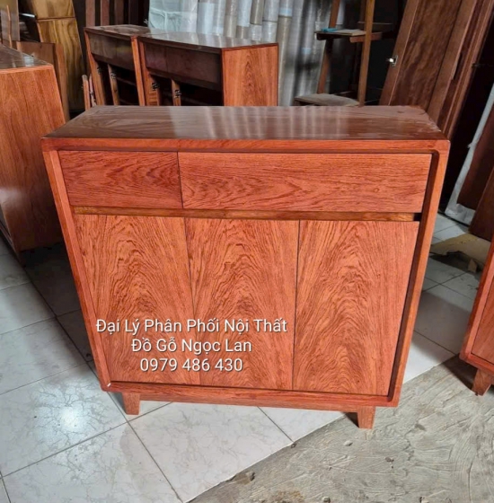 Tủ Giày Dép Gỗ Hương Đá 3 Cánh Đẹp Hiện Đại - Chất Lượng