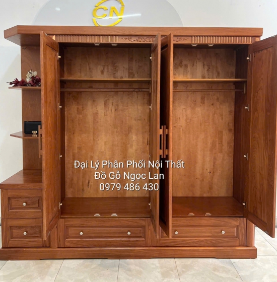 Nội Thất Combo Phòng Ngủ Gỗ Hương Đá 3 Chi Tiết Đơn Giản, Hiện Đại 