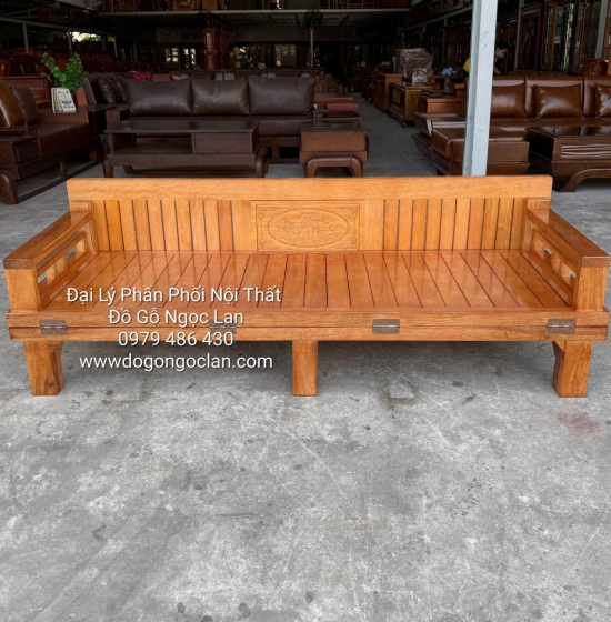 Giường Gấp Thành Ghế Gỗ Sồi Màu Xoan Đào 1m2x1m9