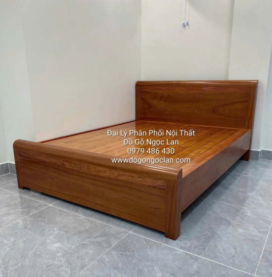 Giường Gỗ Xoan Đào Gia Lai Mẫu Chỉ Hoa Vạt Phản 