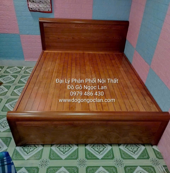 Giường Gỗ Xoan Đào Gia Lai Mẫu Chỉ Hoa Vạt Phản 